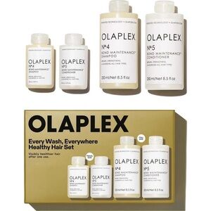 OLAPLEX Every Wash, Everwhere Healthy Hair Set 4 Pcs. 2 F/S+2 Travel Sz NIB!